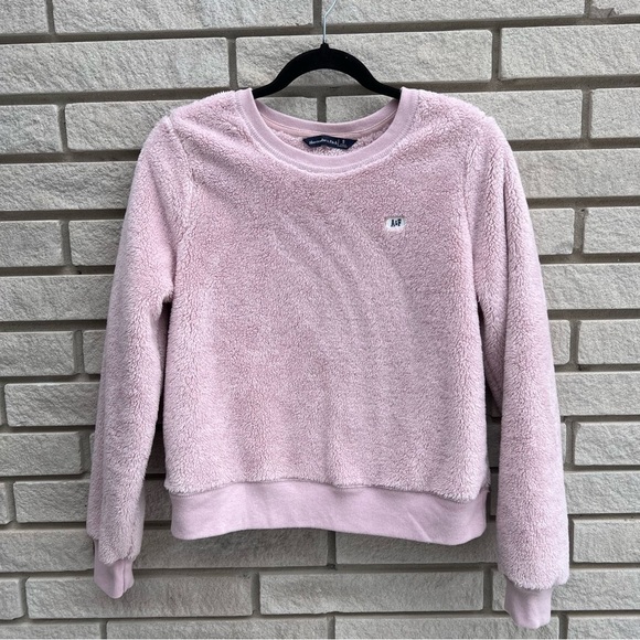 Abercrombie & Fitch Cozy Crew Neck Pullover Sweater - Pink Size S - Picture 4 of 13